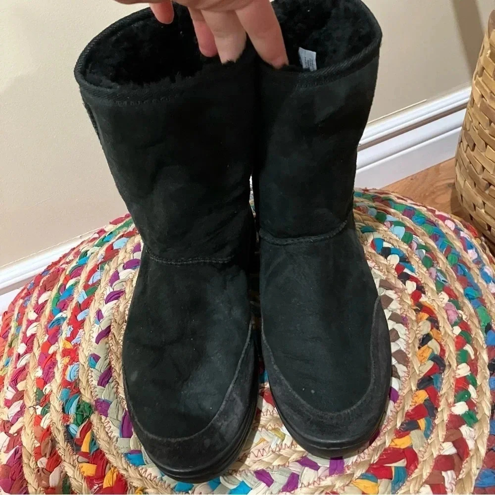 UGG black suede leather boots